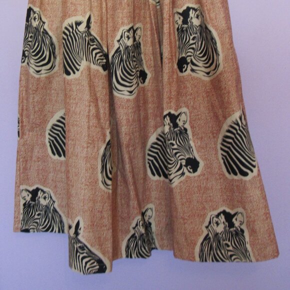 Anthropologie Sika Zora Zebra A-Line Midi Skirt Size 6 - Picture 6 of 6